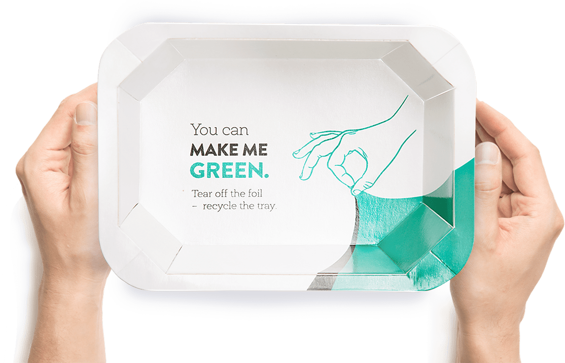 Sustainable recyclable corrugated food tray PAPER MARKET