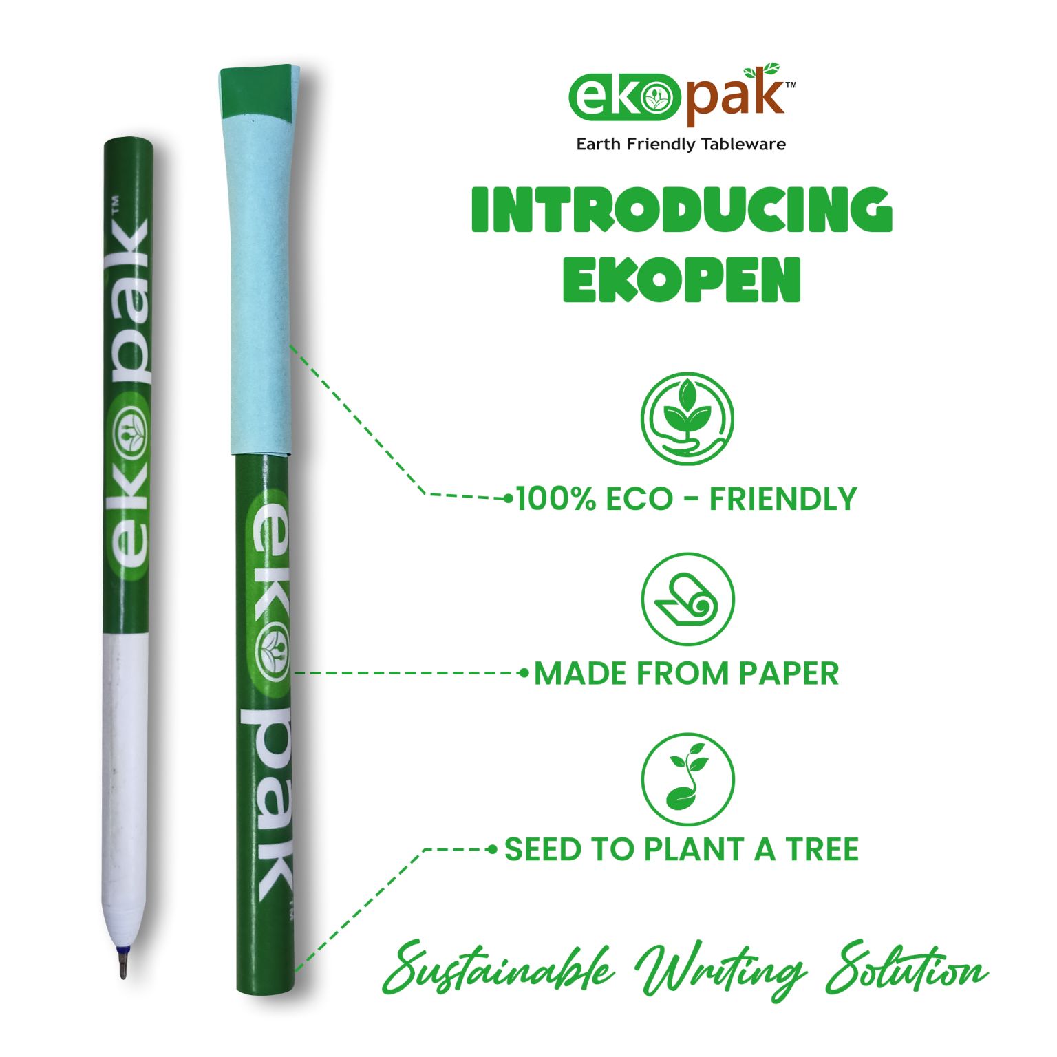 EkoPak launches of a completely Eco friendly PAPER pen PAPER MARKET