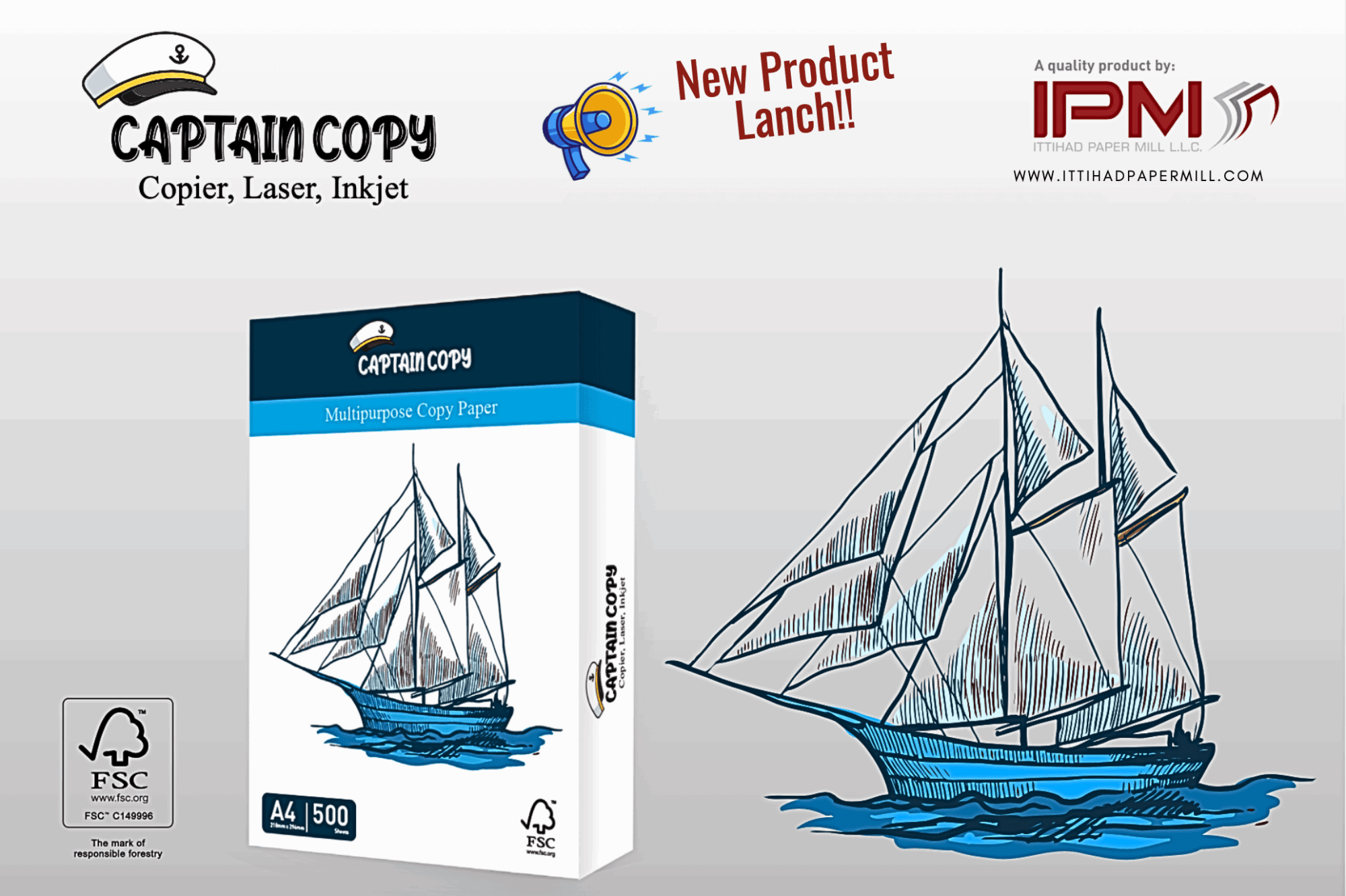 Ittihad Paper Mill Abu Dhabi, launches their new brand CAPTAIN COPY