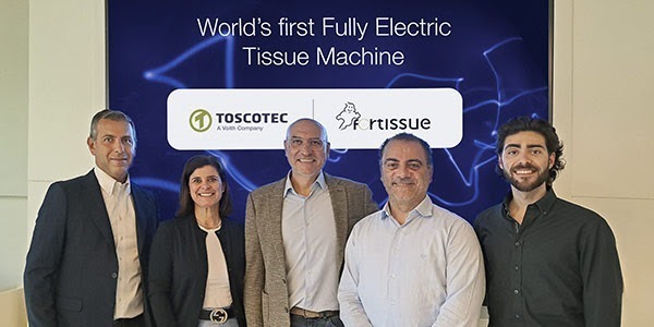 World’s first fully electric tissue machine announced by Toscotec and Fortissue