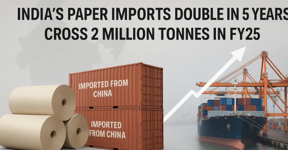 India paper import surge 2025